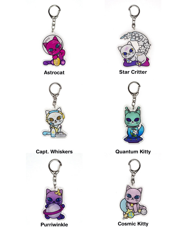 Galactic Cats Acrylic Keychain Blind Box - Image 2