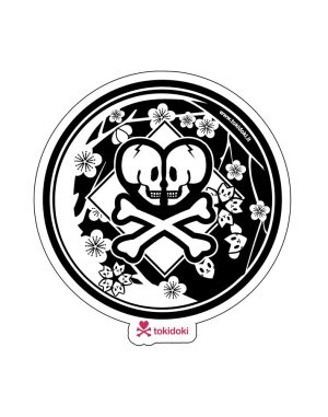 Sakura Double Skull Die Cut Sticker