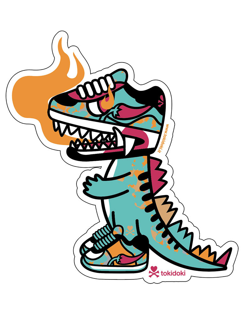 Teal King Kix Die Cut Sticker