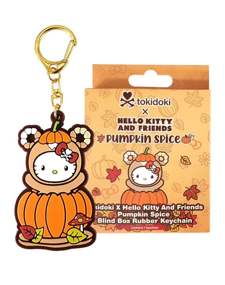 tokidoki x Hello Kitty and Friends Pumpkin Spice Rubber Keychain Blind Box